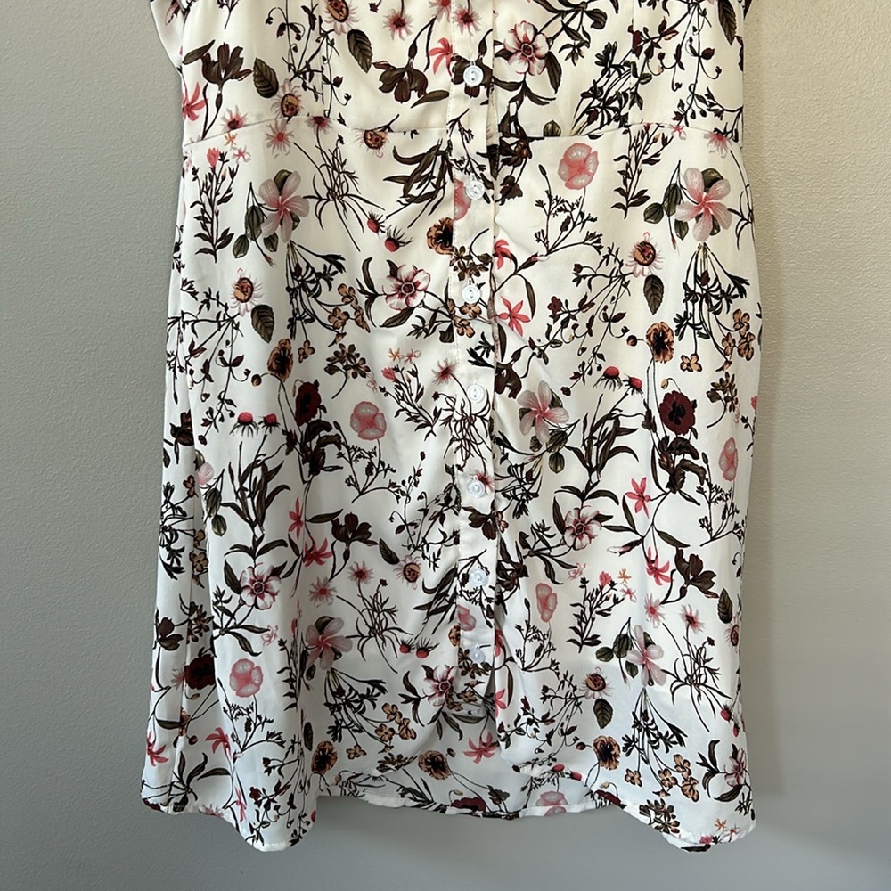 Sage the Label Country Road Off-White Floral Button-Front Mini Dress‎ Size Med - Picture 6 of 9